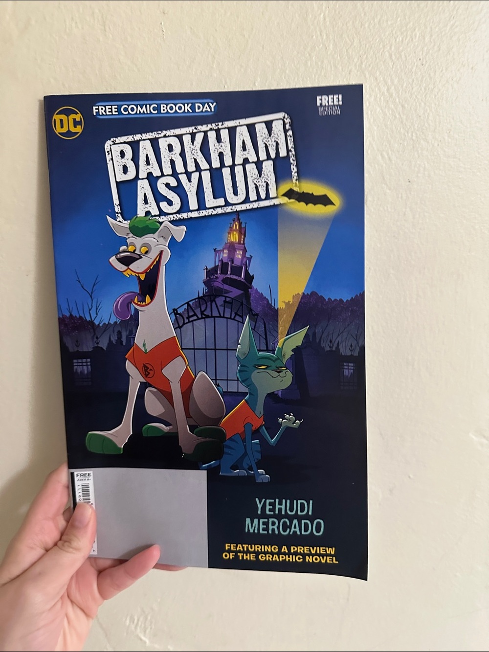 DC Kids Barkham Asylum Comic Cover - Blue & Green